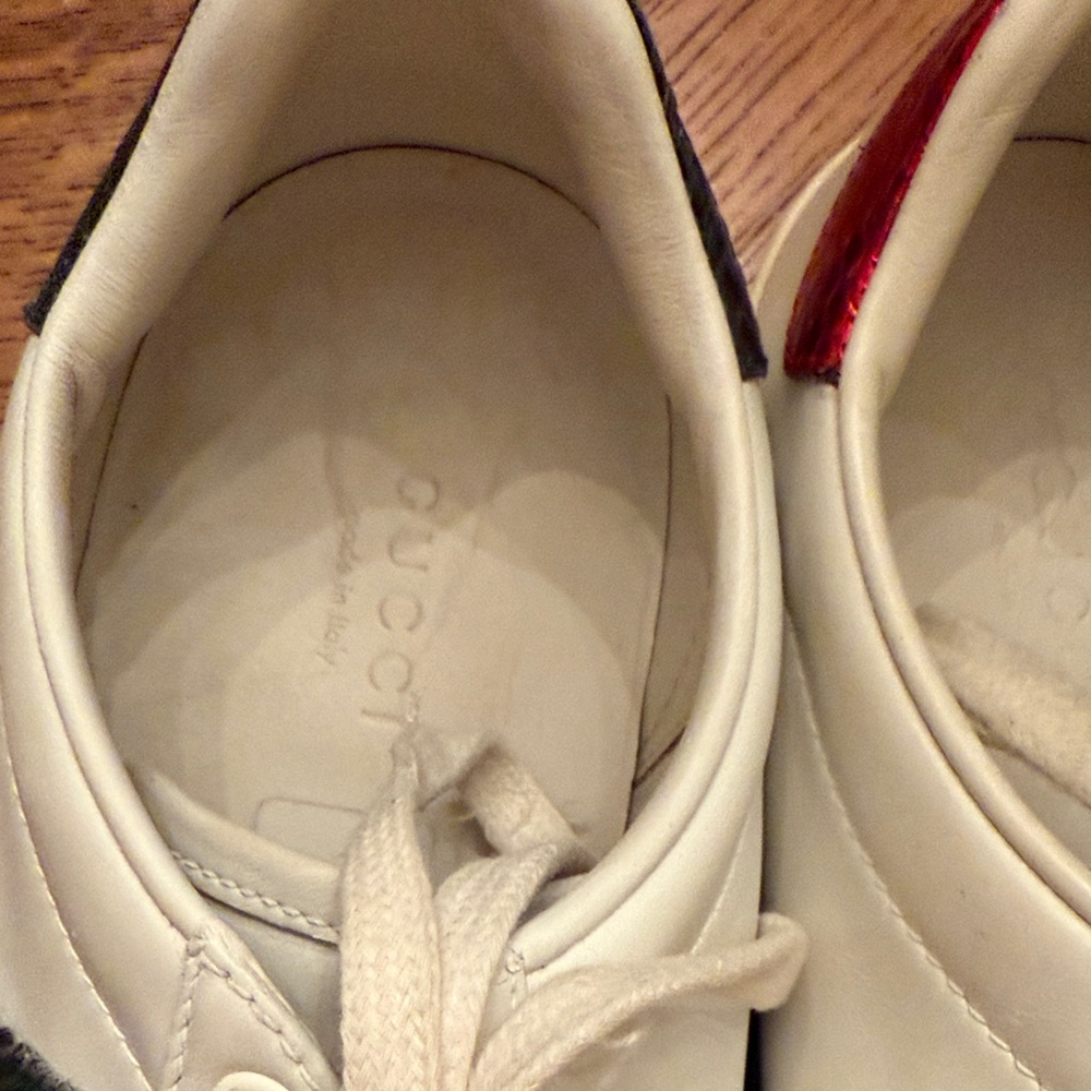 Gucci White Sneakers with Red and Black Details - Picture 3 of 6